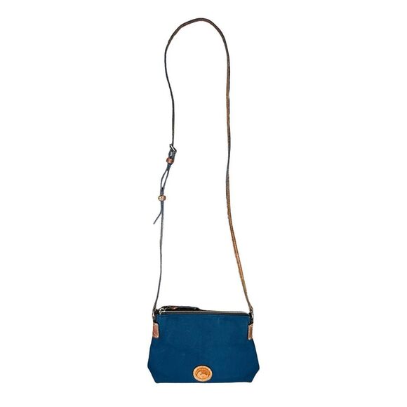 Dooney & Bourke Navy Blue Nylon Crossbody Pouchette - 6.25" x 2.5" x 8.5" - Picture 4 of 11